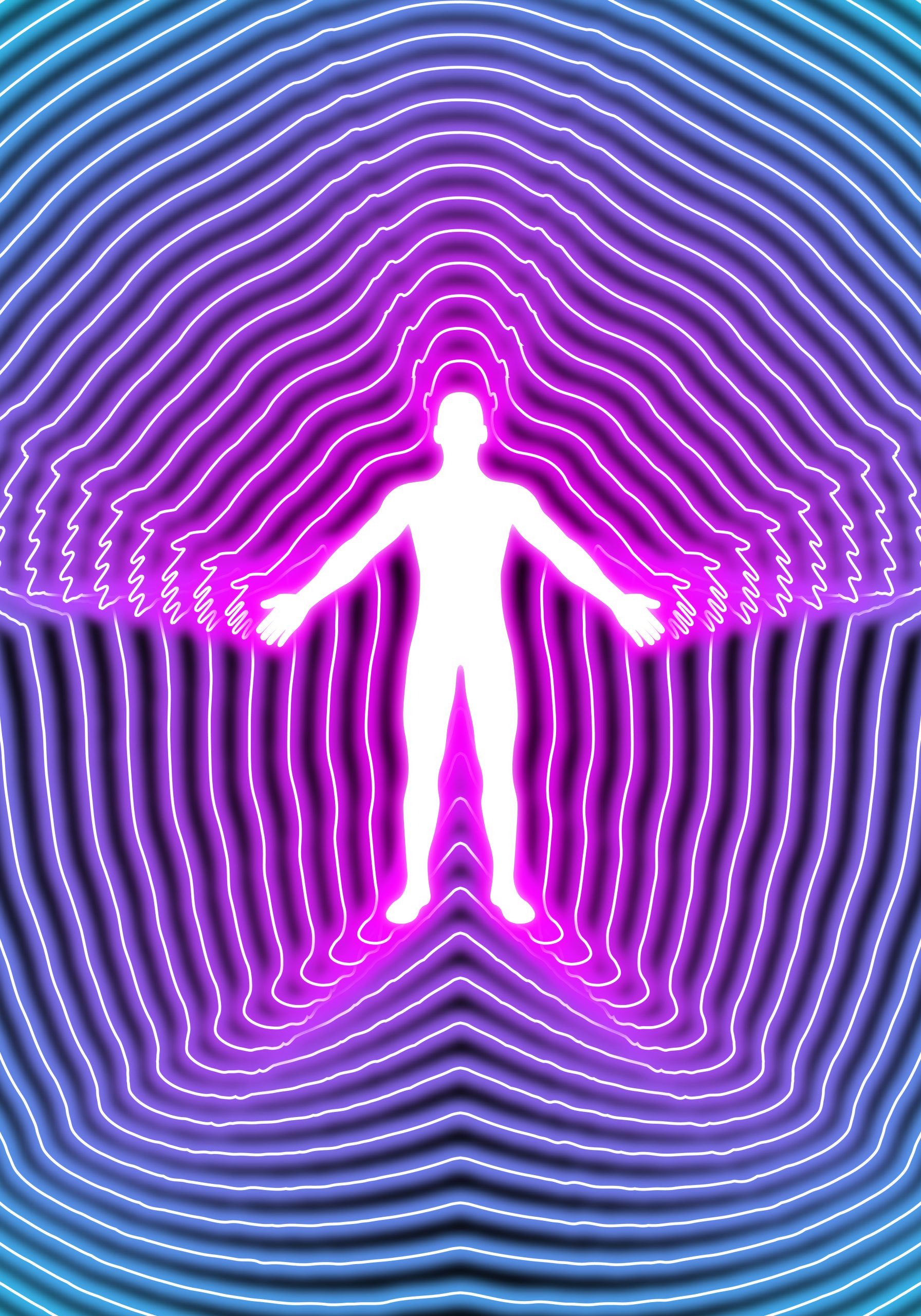 Human,Body,Soul,Aura,Neon,Glow,Blue,And,Pink,Black